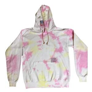 DANNIJO Cotton Blend Tie Dye Pullover Hoodie Multicolor Small
